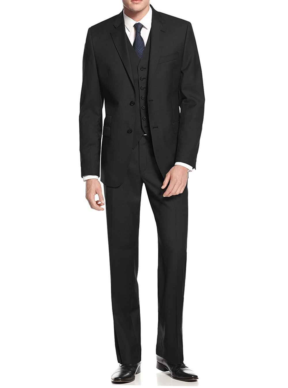 Men's 2 Button Salvatore Exte Avant Garde Modern Fit Vested Suit ...